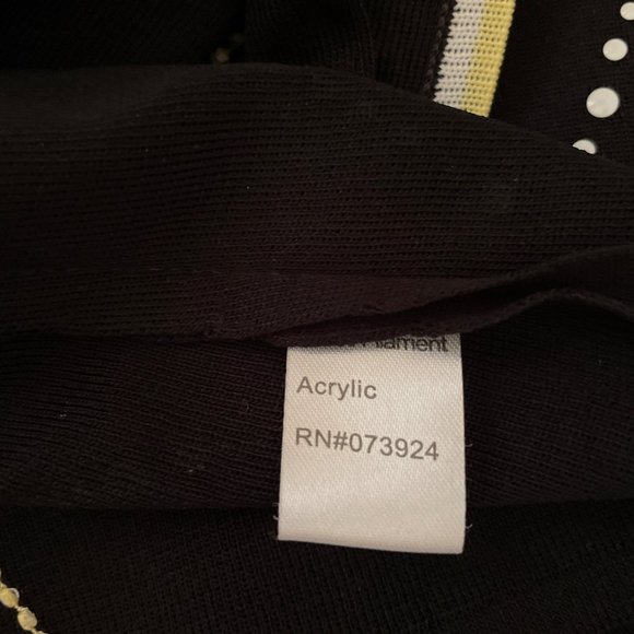 Ming Wang Jacket M Black Yellow White Embellished Blazer - Picture 6 of 6